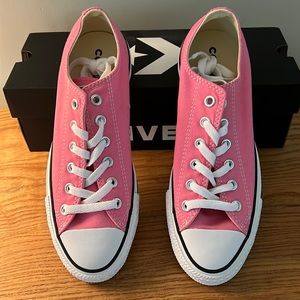 Brand new pink Converse All Stars. Women’s size 8.5 / men’s size 6.5.